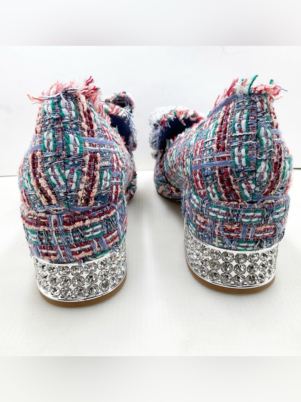 🆕{Jeffrey Campbell} Valensia Pumps in Blue Multi Tweed - Picture 12 of 16